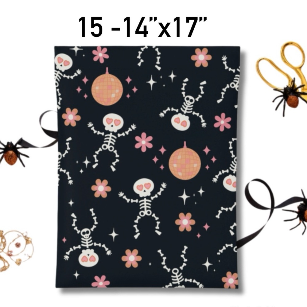 4/$20 -15 Skelly Poly Mailer 14”x17”